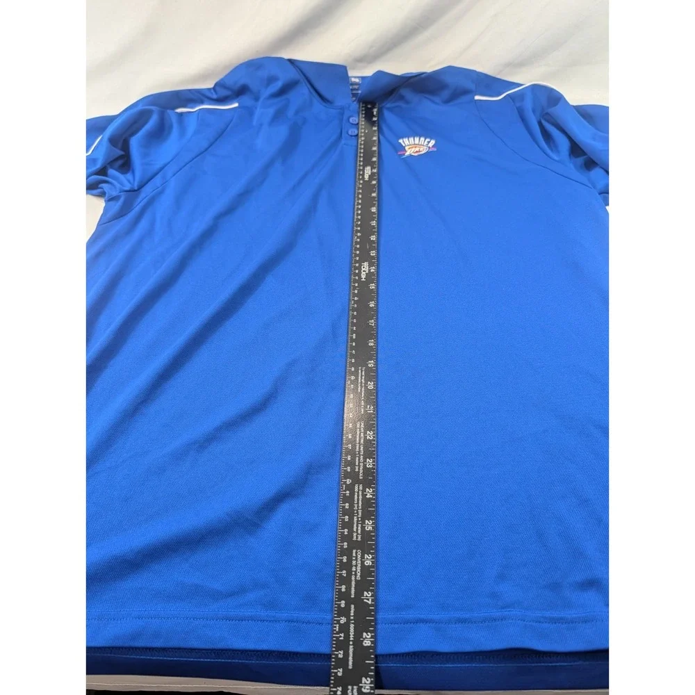Adidas 2XL XXL Adult Polo Shirt Clima Lite Golf Performance OKC Thunder Blue